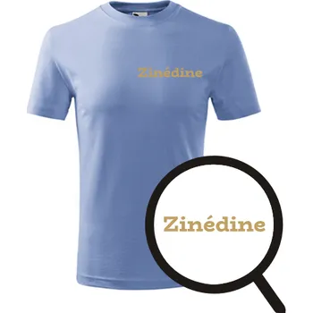 Chlapecké tričko Světle modré dětské tričko Zinédine - dárek pro malého fotbalistu - fotbalový dárek - barva modrá - velikost 8let