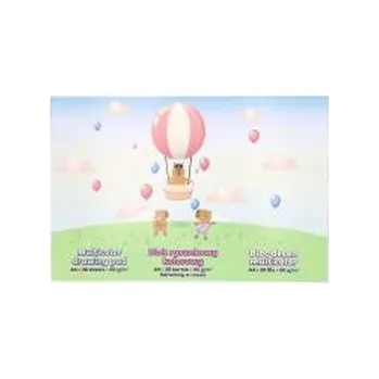 Set školních potřeb Blok rysunkowy A4/20K 80g Kapibara w balonie