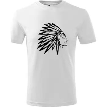 Chlapecké tričko Bílé dětské tričko indián - barva bílá - velikost 12let