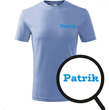 Chlapecké tričko Světle modré dětské tričko Patrik - dětské tričko se jménem - barva modrá - velikost 4roky