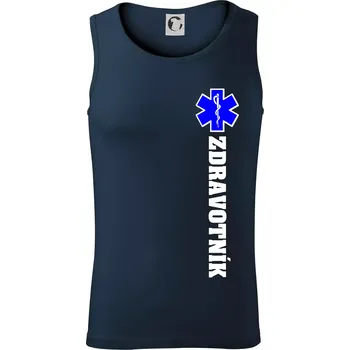 Hvězda života - zdravotník - Tílko pánské Core - S ( Námořní modrá (téměř černá) )
