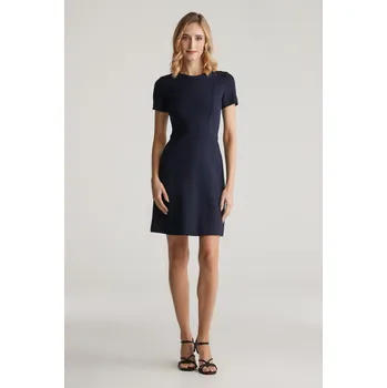Dámské šaty ŠATY GANT FIT AND FLARE SS JERSEY DRESS EVENING BLUE