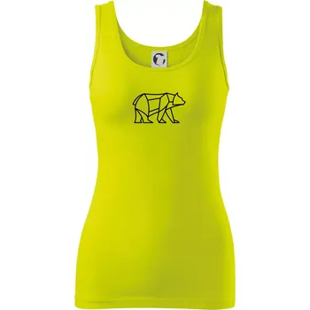 Dámské tričko Geometrie lední medvěd chodící - Dámské tílko - 2XL ( Limetková )