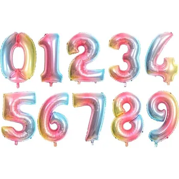 Balónek Nafukovací číslice | nafukovací balónky čísla - Barevná,80 cm,8