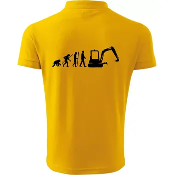 Pánská košile Evoluce bagr malý - Polokošile pánská Pique Polo 203 - 4XL ( Žlutá )
