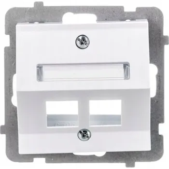 Elektrická zásuvka Internetová a telefonní zásuvka nástěnná Ospel bílá