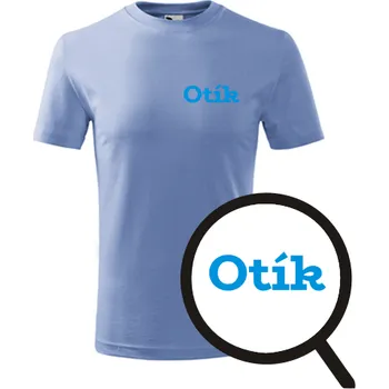 Chlapecké oblečení Světle modré dětské tričko Otík - dětské tričko se jménem - barva modrá - velikost 6let