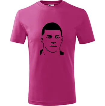 Chlapecké tričko Purpurové dětské tričko Mbappe - dárek pro fotbalistu - fotbalový dárek - barva purpurová - velikost 12let