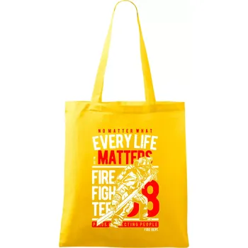 Every Life Matters - Taška bavlněná - 42 x 38 cm ( Žlutá )