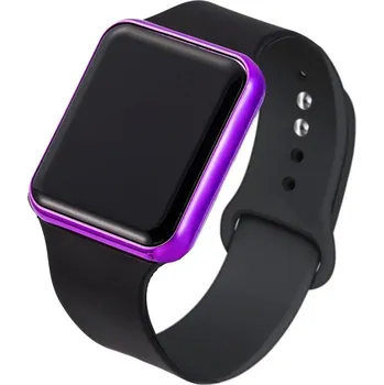 Hodinky Sportovní digitální unisex hodinky - černá fialová