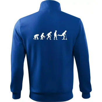 Pánská mikina Evoluce koloběh koloběžka - Mikina bez kapuce Adventure - S ( Královská modrá )