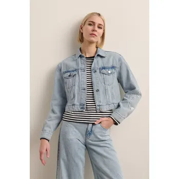 Dámská casual bunda BUNDA KARL LAGERFELD KL X DISNEY DENIM JACKET LIGHT BLUE DENIM