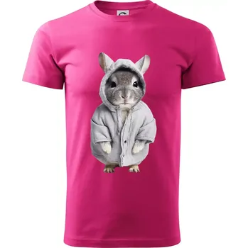 Pánská móda Křeček v mikině - Klasické pánské triko vyšší gramáže - XL ( Purpurová )