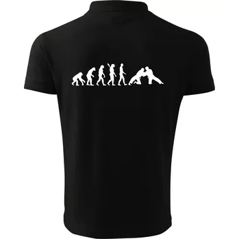 Pánská košile Judo Evoluce - Polokošile pánská Pique Polo 203 - L ( Černá )