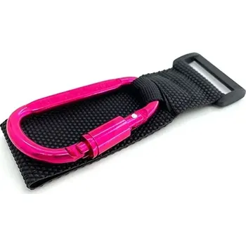 Multifunkční karabina se suchým zipem pro kočárky a kola - Růžová