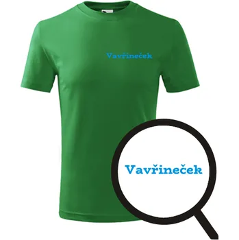 Chlapecké tričko Zelené dětské tričko Vavřineček - dětské tričko se jménem - barva zelená - velikost 10let