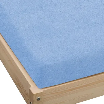 Prostěradlo Froté prostěradlo s gumou 140x200 světle modrá SILNÉ / HRUBÉ