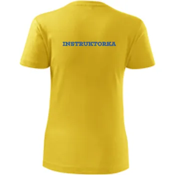 Dámské tričko Žluté dámské tričko instruktorka dámské - tričko na vodu - barva žlutá - velikost XL