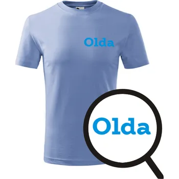 Chlapecké tričko Světle modré dětské tričko Olda - dětské tričko se jménem - barva modrá - velikost 12let