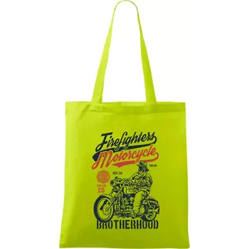 Firefighters Motorcycle - Taška bavlněná - 42 x 38 cm ( Limetková )