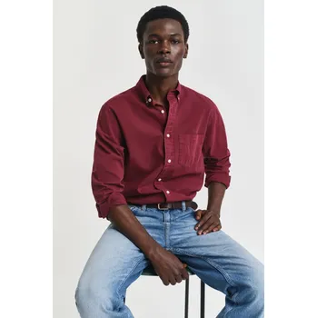Pánská košile KOŠILE GANT REG GMNT DYED TWILL SHIRT PLUMPED RED