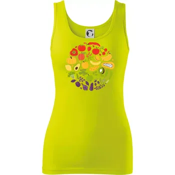 Zelenina v kruhu - Dámské tílko - M ( Limetková )