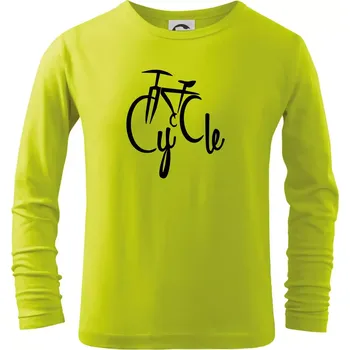 Dětská móda Cycle kolo - Triko dětské Long Sleeve - 146 cm/10 let ( Limetková )