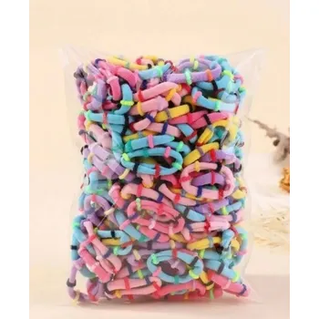 Barevné elastické gumičky do vlasů pro děti | dětské vlasové doplňky 60 ks - jaro