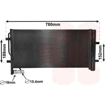 Výparník klimatizace Kondenzátor, klimatizace VAN WEZEL 03005382