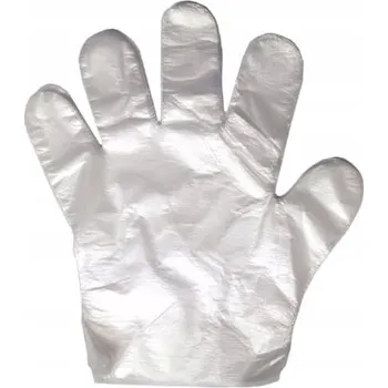 Pracovní rukavice Fóliové rukavice L s přívěskem, silné trhací, fólie HDPE - 100 kusů
