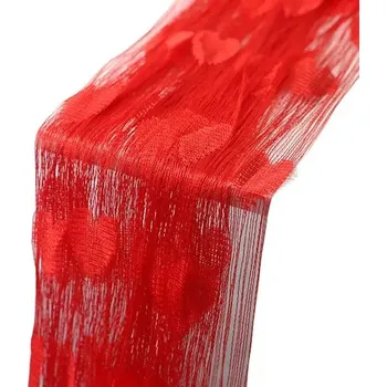 Záclona Provázková záclona | provázkový závěs, 2 x 1 m, 1 ks - červená