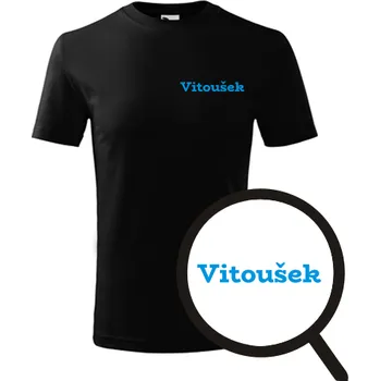 Chlapecké oblečení Černé dětské tričko Vitoušek - dětské tričko se jménem - barva černá - velikost 10let
