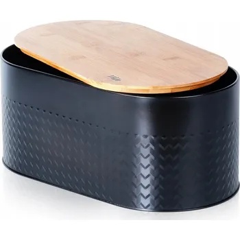 chlebník Chlebník s prkénkem Artemis černý, ocel