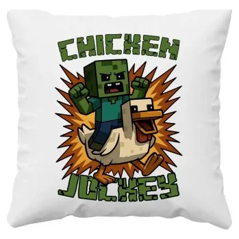 Žertovný předmět Chicken jockey - zombie – kuře - polštář s potiskem pro fanoušky Minecraftu- Tričkový.cz
