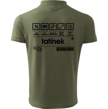 Pánská košile Čárový kód Tatínek - Polokošile pánská Pique Polo 203 - XL ( Khaki )