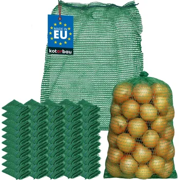 Pytle na odpadky Raslový pytel se stahováním na cibuli brambory 25 kg 50x80 cm sada 50 ks. - 25 kg \ zelená