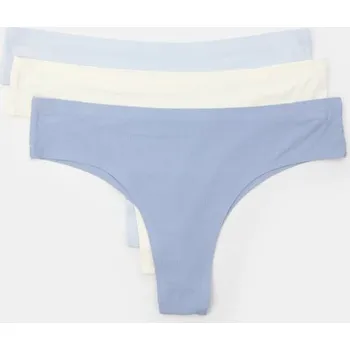 Oblečení a móda Sinsay - Bezešvé brazilské kalhotky 3 balení - vícebarevná - 947EZ-MLC - 947EZ-MLC-S
