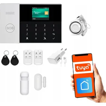 Sada domovního alarmu Bezdrátový GSM + WiFi alarm s aplikací TUYA, sada, KOSTOR SAD002