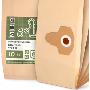 Sáček do vysavače 10x SÁČEK do VYSAVAČE Einhell NTS 1500 Papírový 2-vrstvý SÁČKY 2A