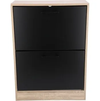 Botník Pro-Tech shop Skříňka na boty dřevotříska s dýhou 81x24x60 černá 41235 CM-316089