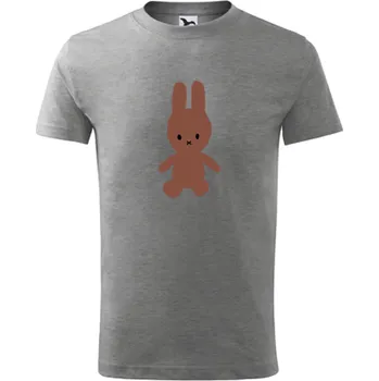 Chlapecké tričko Šedé dětské tričko s plyšákem 1 - barva šedá - velikost 4roky