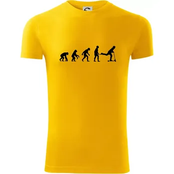 Pánská móda Evoluce koloběh koloběžka - Viper FIT - Pánské zůžené tričko - 3XL ( Žlutá )