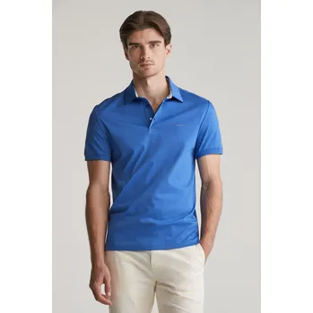 Pánské oblečení POLOKOŠILE GANT MERCERISED SS POLO RICH BLUE
