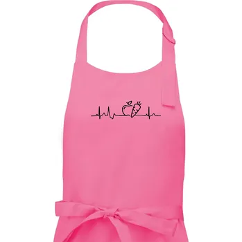 Kuchyňská zástěra EKG zelenina - Dámská zástěra na vaření - Univerzální velikost ( Růžová )
