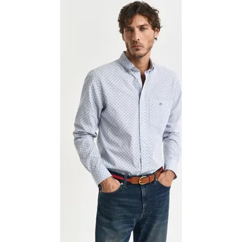 Pánská košile KOŠILE GANT REG MICRO PRINT SHIRT LIGHT BLUE