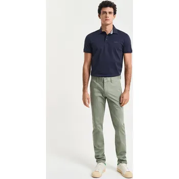 Pánské kalhoty KALHOTY GANT SLIM SPORTS CHINOS KALAMATA GREEN