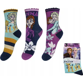 3 páry ponožek pro dívku Frozen, velikost 31/34