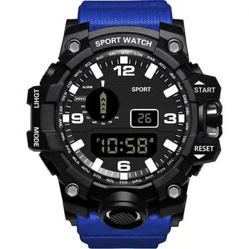 Hodinky Binární LED hodinky | hodinky s tachometrem - Modrá