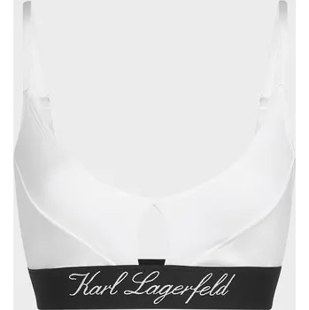 Podprsenka SPODNÍ PRÁDLO KARL LAGERFELD HOTEL KARL PEEPHOLE BRA WHITE
