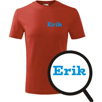 Chlapecké tričko Červené dětské tričko Erik - dětské tričko se jménem - barva červená - velikost 8let
